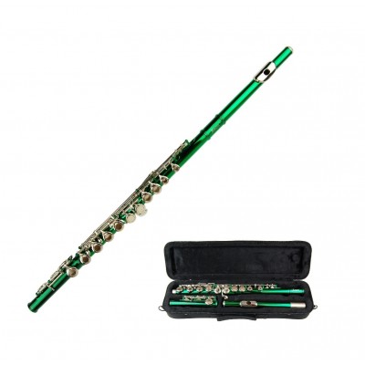Merano Green Flute with Case   563036513